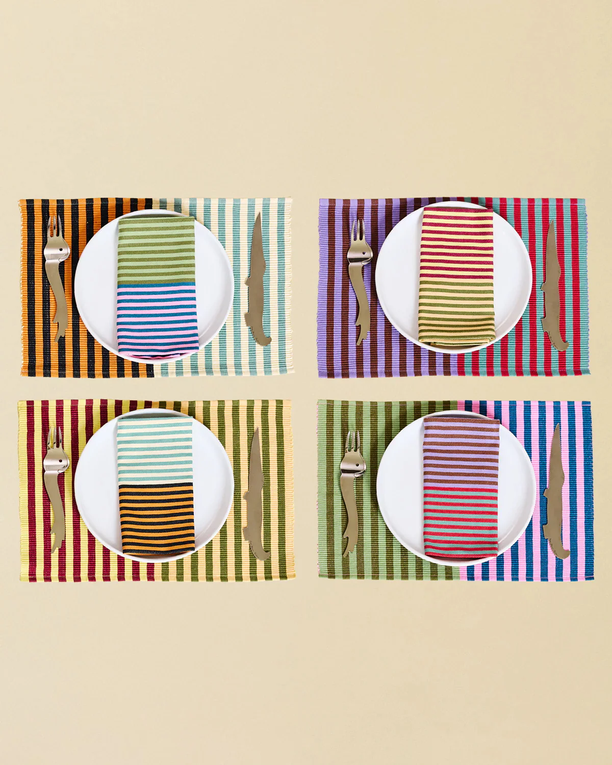 Duo Striped Napkins and Placemats - Image 6
