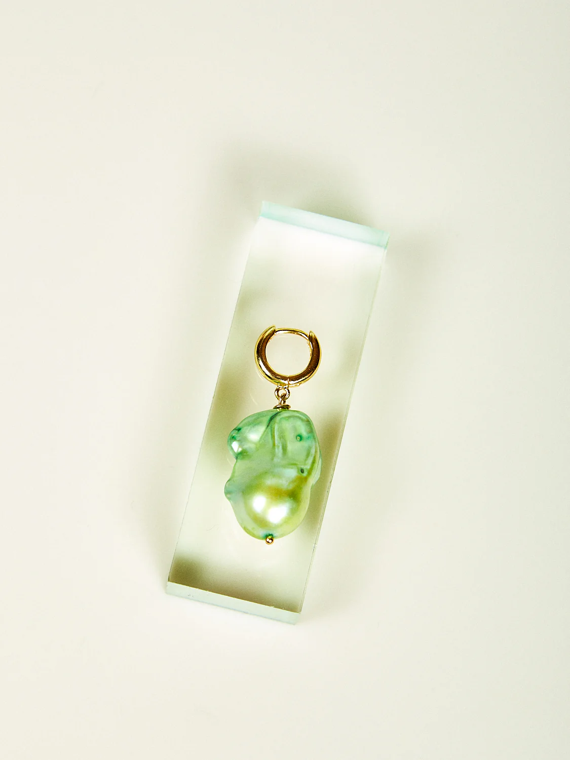 Single Host Earring with Baroque Pearl