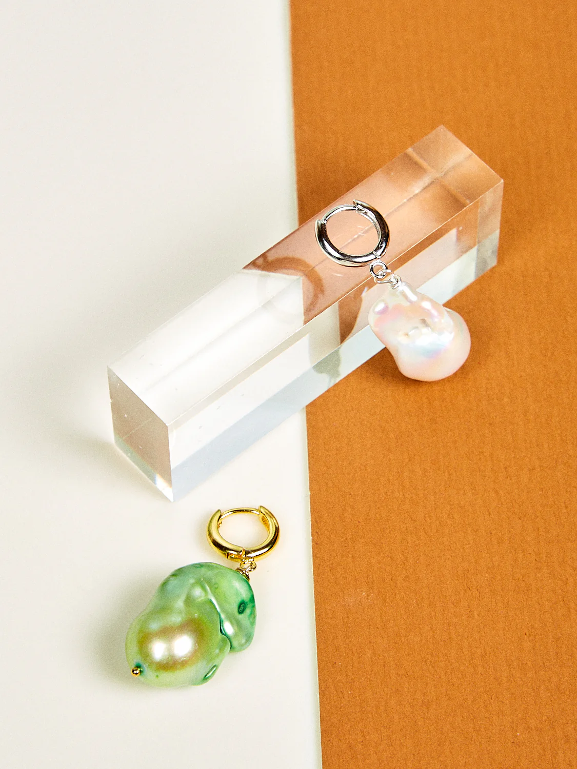 Single Host Earring with Baroque Pearl - Image 2
