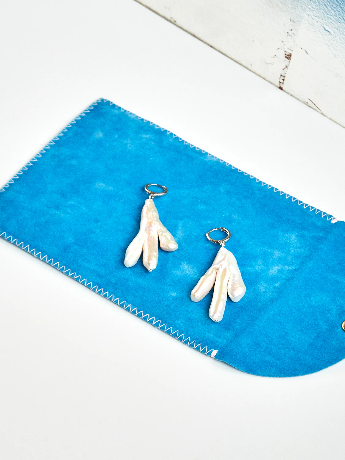 Host Earrings with Chicken Feet Pearls