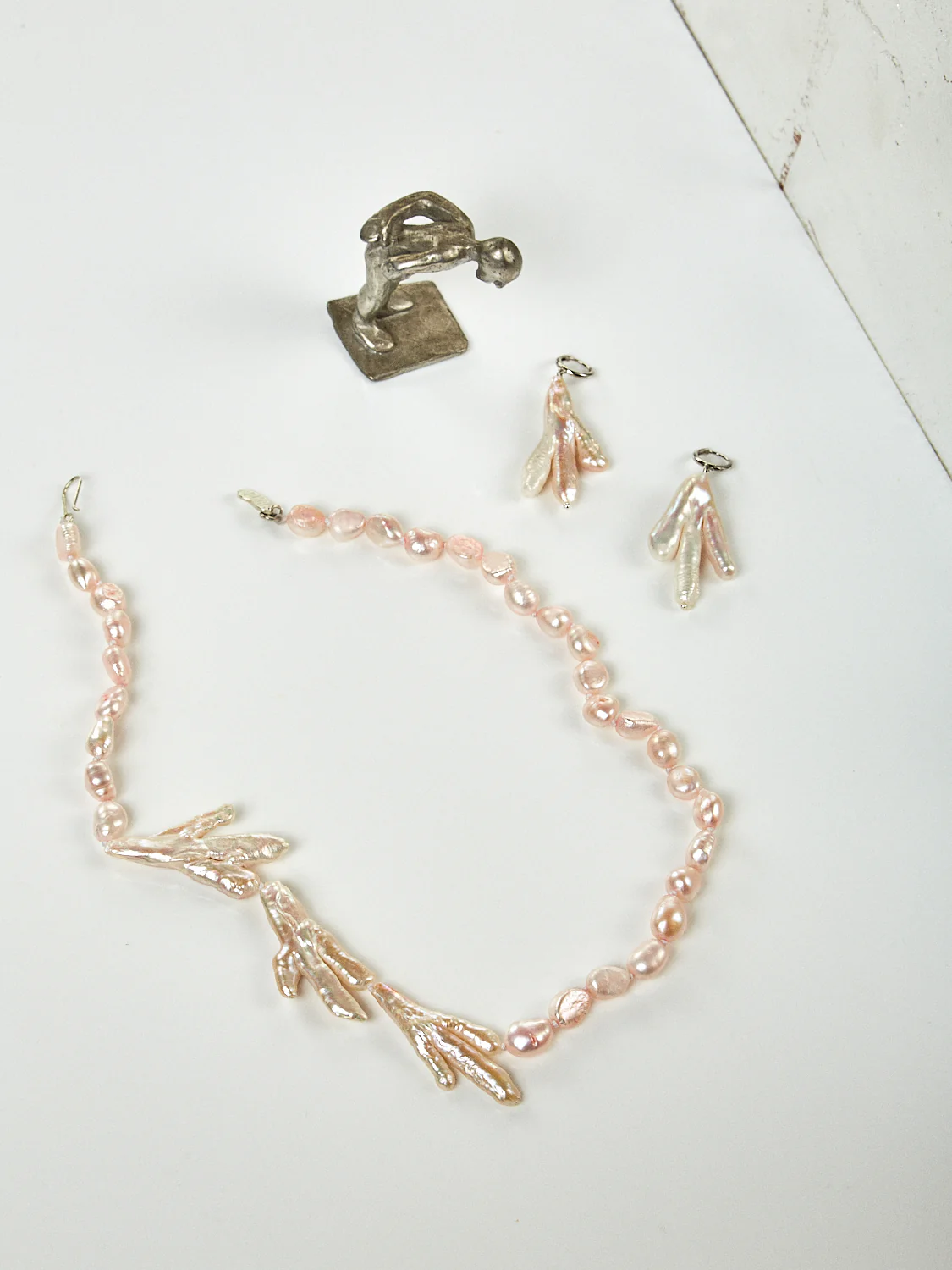 Host Earrings with Chicken Feet Pearls - Image 3