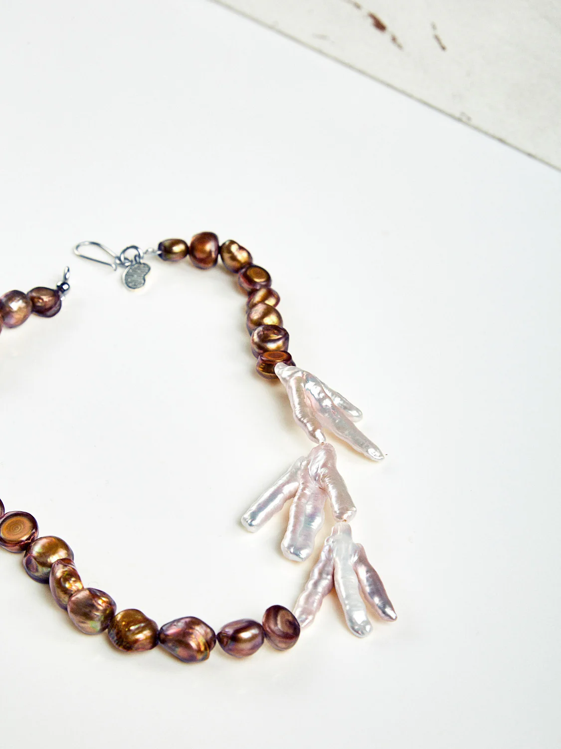 Host Necklace w. Potato & Chicken Feet Pearls - Image 3
