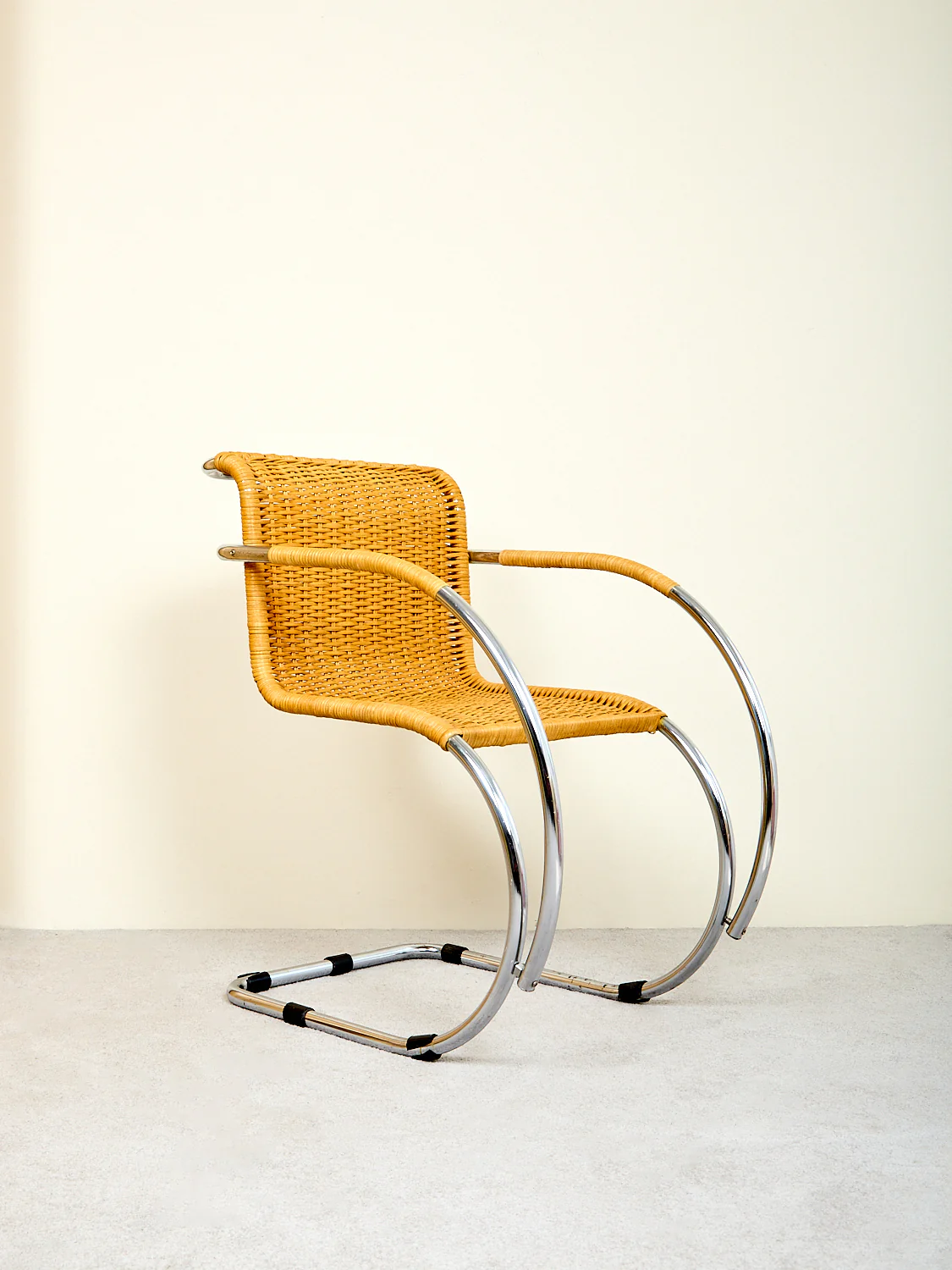 Vintage Cantilever Caned Armchair - Image 4
