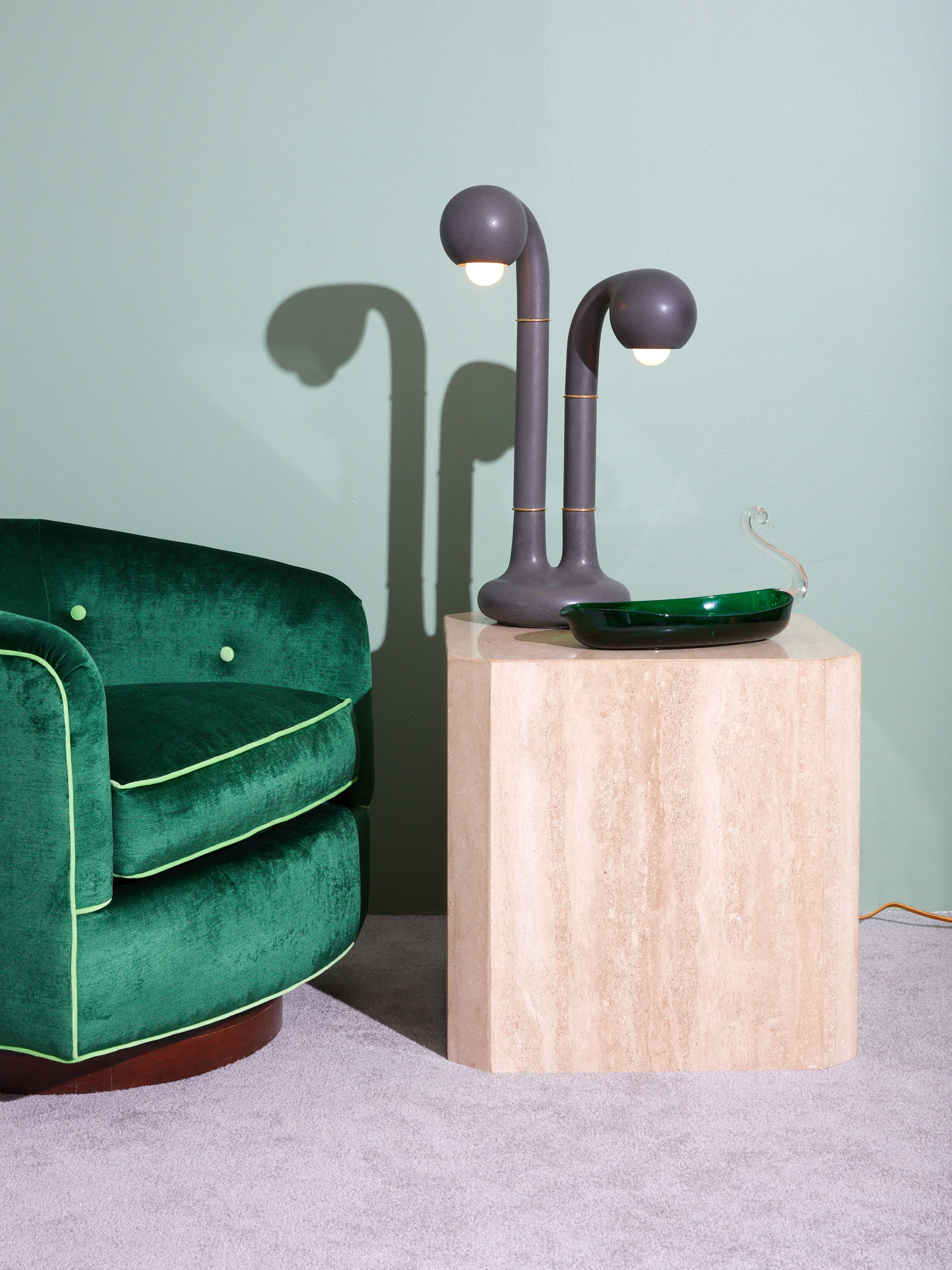 2 Globe Table Lamp - Image 3