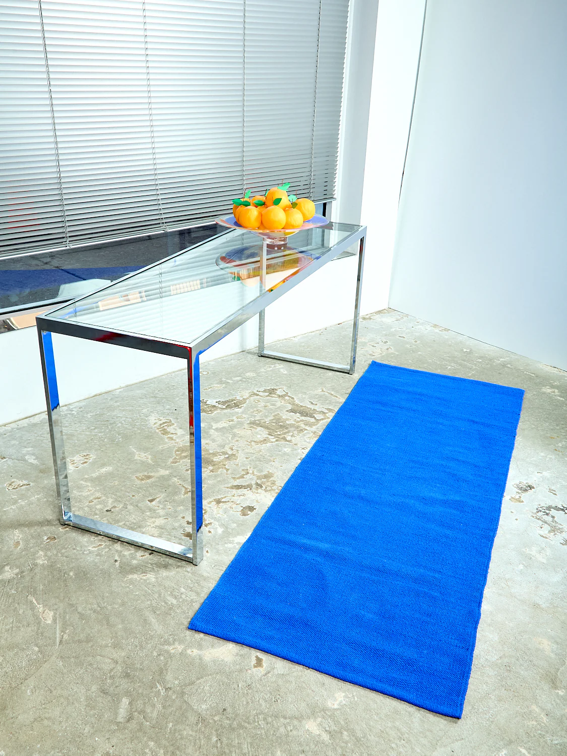 Vintage Chrome and Glass Console - Image 4